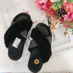 Joe’s Jeans Fur Slides Sandals